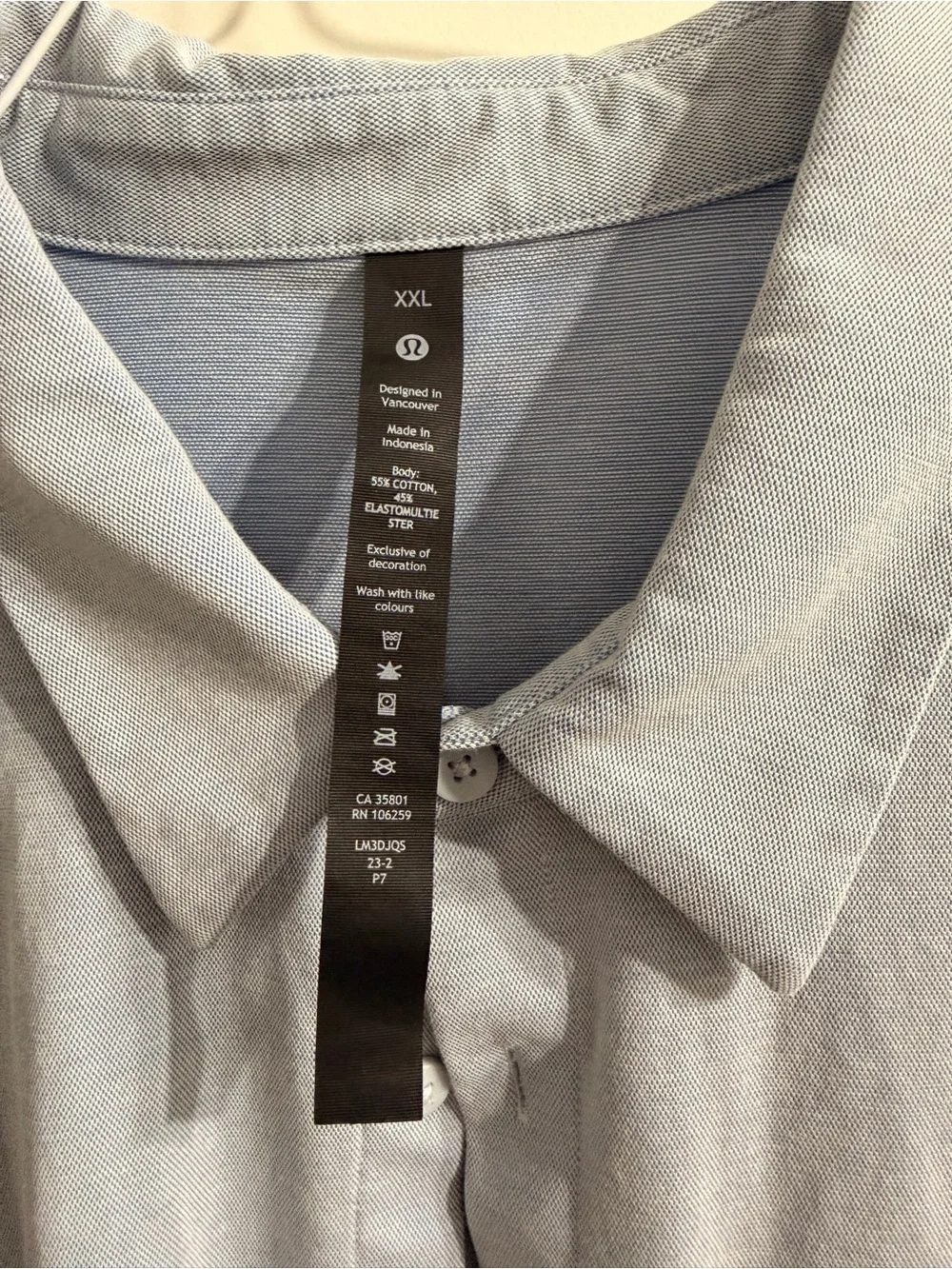 lululemon athletica Light Blue Long-Sleeve Button-Down Shirt
